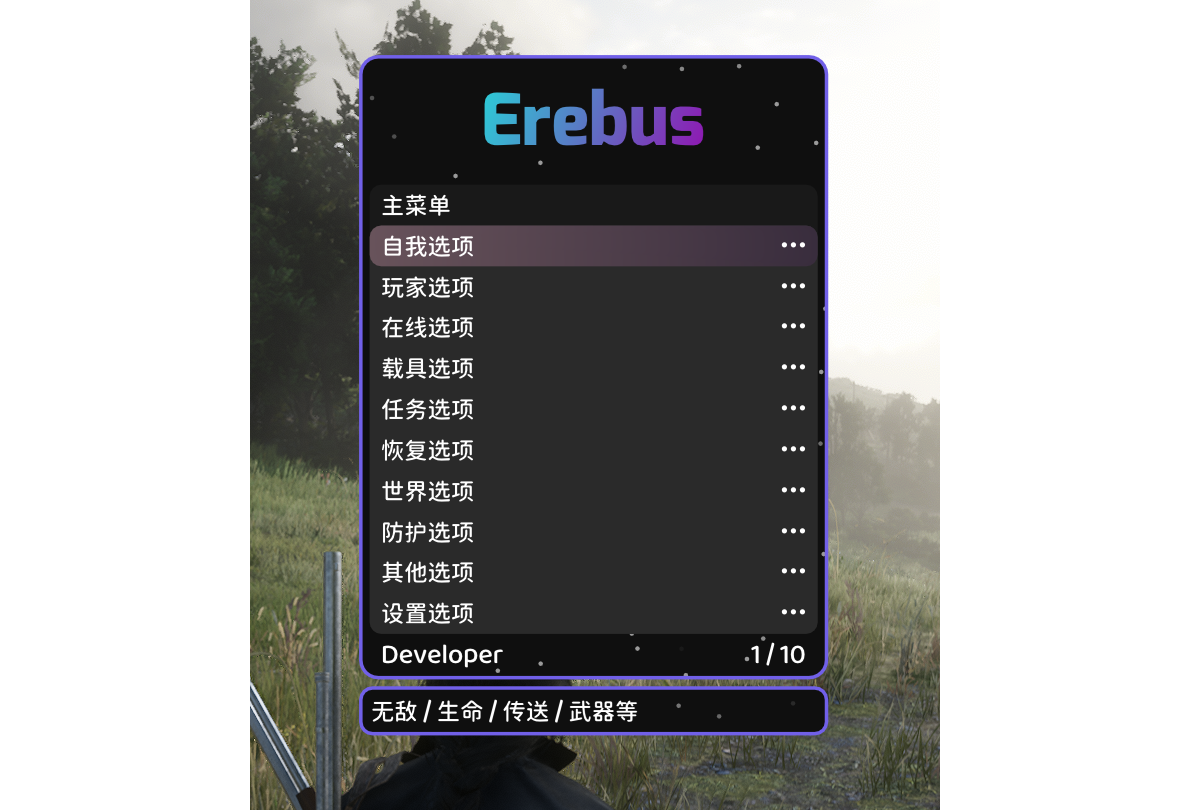 ErebusRDR 菜单